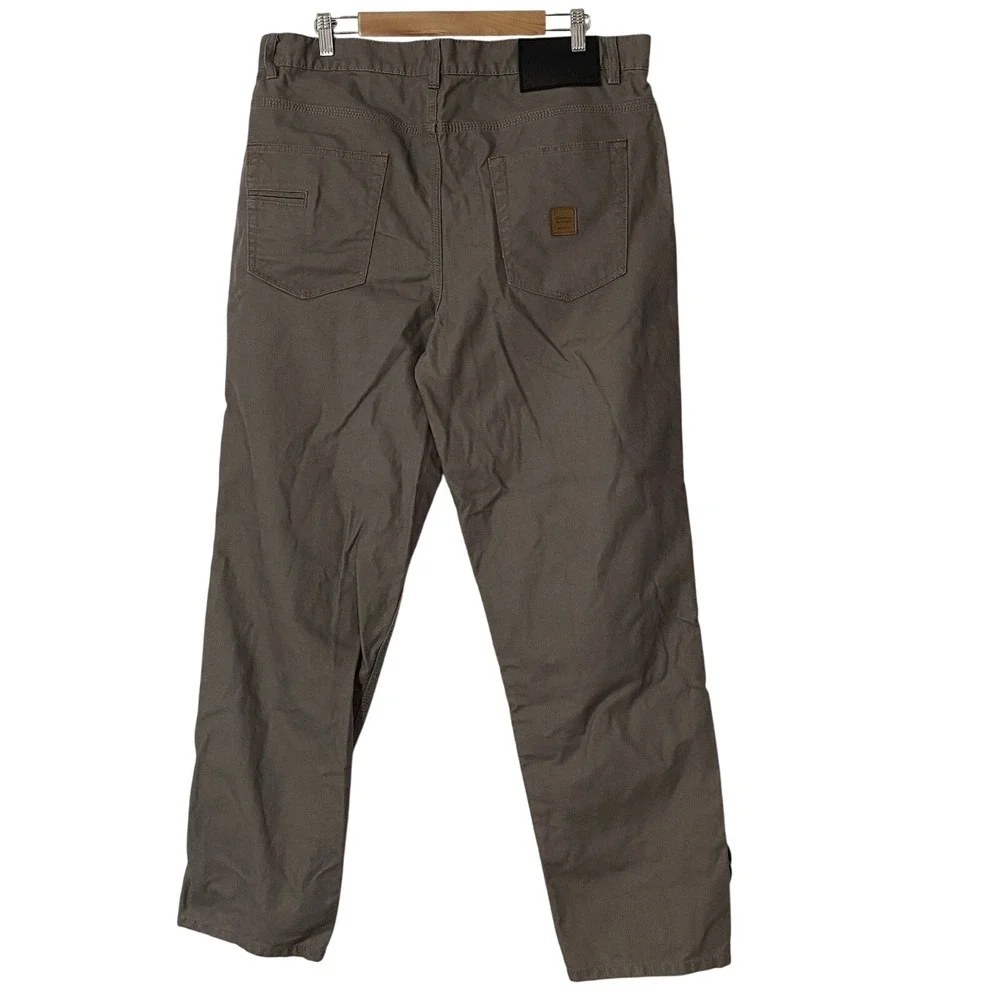 Eddie Bauer Men's Workwear‎ Pants 38x32 Brown Canvas Pants Straight Leg